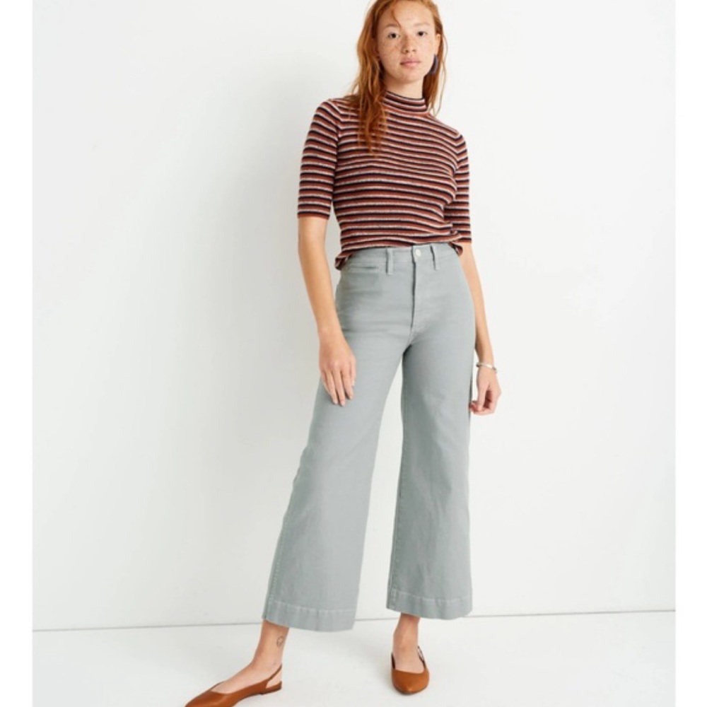 Madewell Slim Emmet Wide-Leg Crop Pants Sz 27